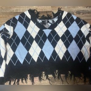 Just Polly New York frayed Sweater